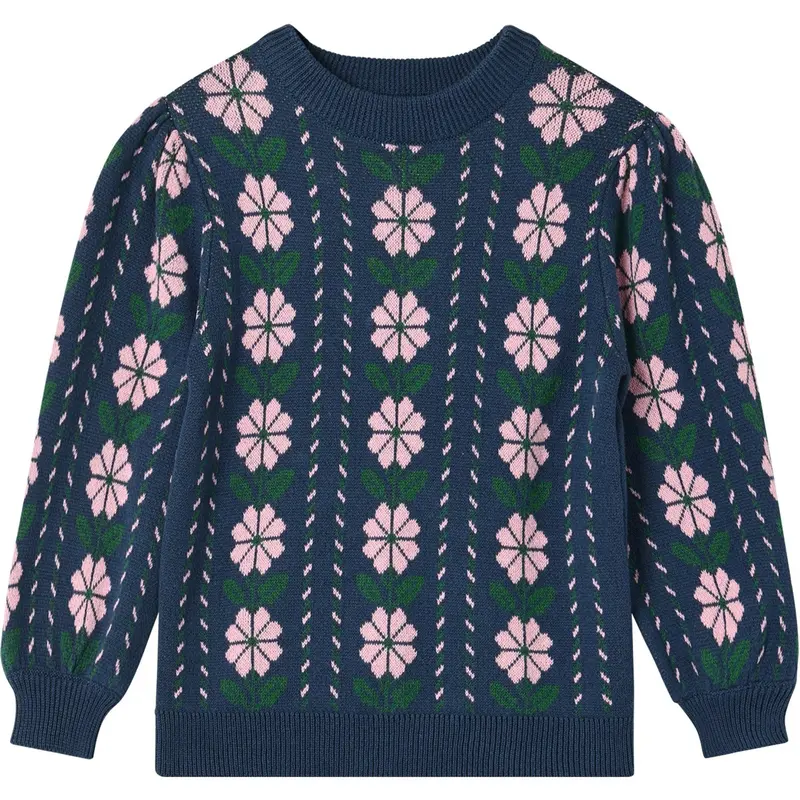 Fliink Insignia Blue Garden Knit Blouse 1
