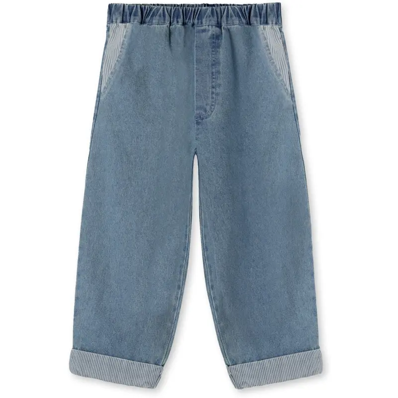 Fliink Medium Denim Blue Don Contrast Pants 1