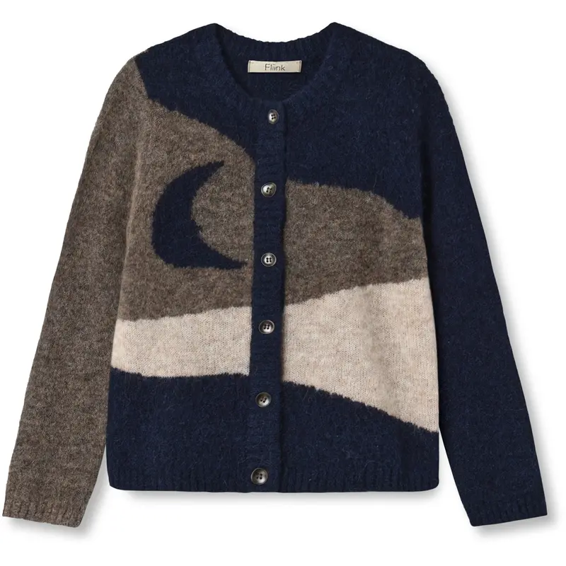 Fliink Pine Bark Star Moon Cardigan 1