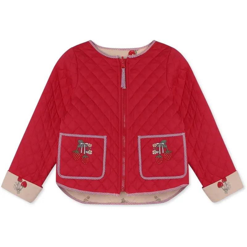 Fliink Sandshell Aop Kota Reversible Strawberry Jacket 1