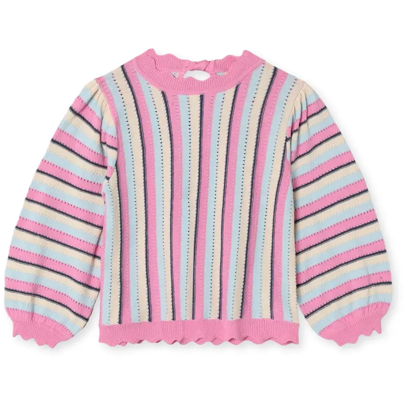 Fliink Sandshell Multi Bowie Stripe Blouse 1