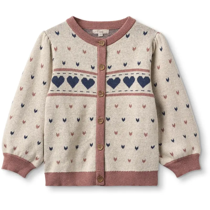 Fliink Sandshell Nova Multi Heart Cardigan 1