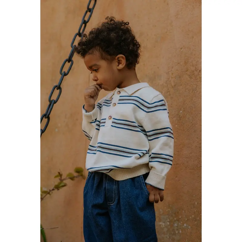 Fliink Sandshell Stripe Benny Ls Polo 2