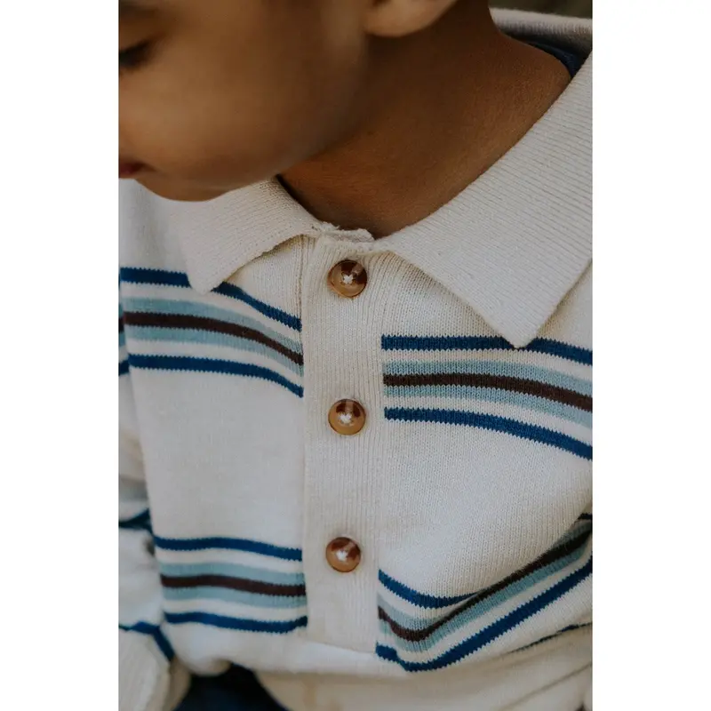 Fliink Sandshell Stripe Benny Ls Polo 3