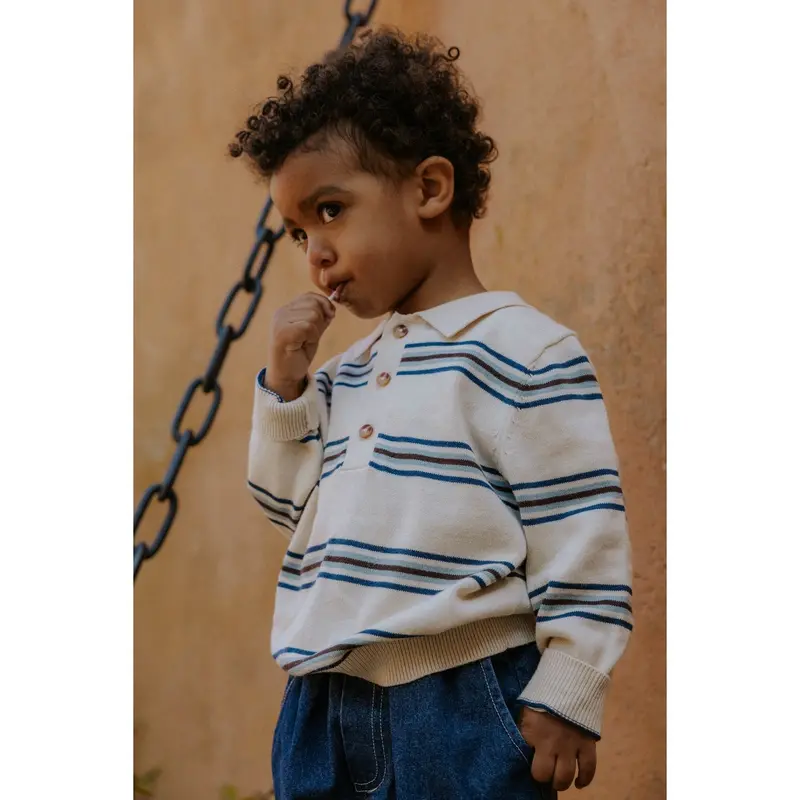 Fliink Sandshell Stripe Benny Ls Polo 4