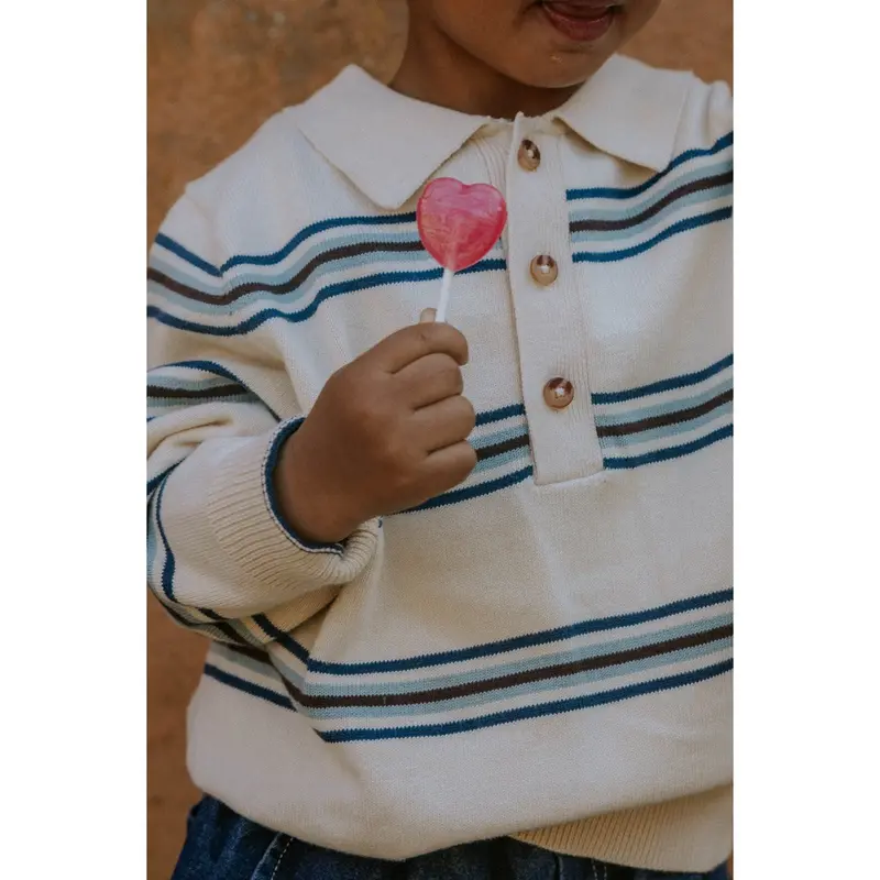Fliink Sandshell Stripe Benny Ls Polo 7