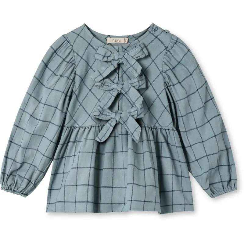 Fliink Slate Cody Check Blouse 1