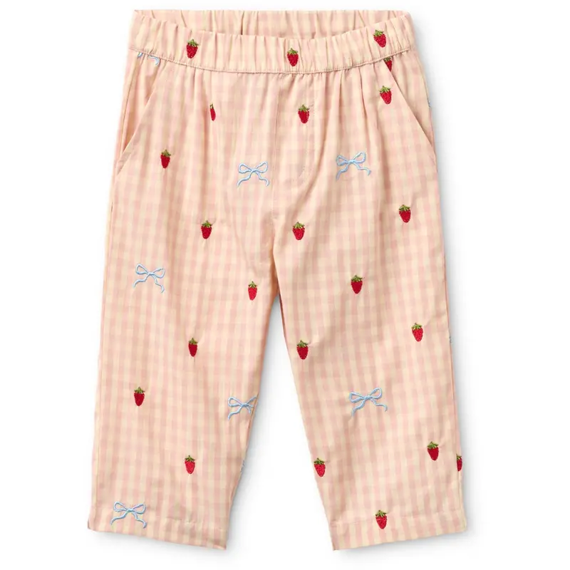 Flöss Berry/Bow Gingham Dolly Bow Pants 1