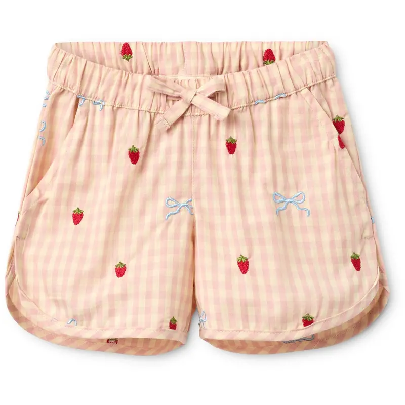 Flöss Berry/Bow Gingham Dolly Bow Shorts 1
