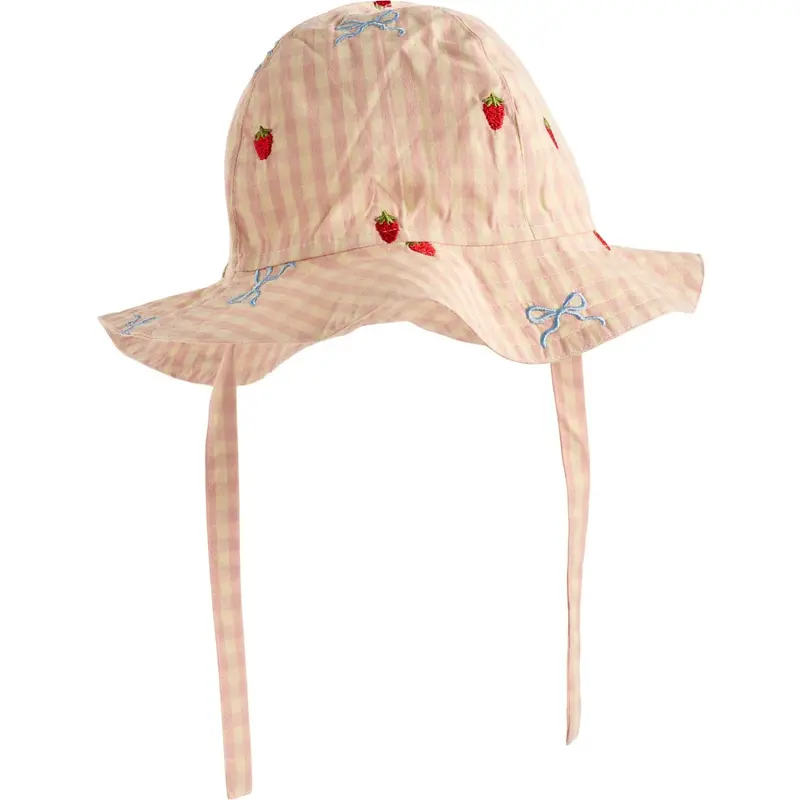 Flöss Berry/Bow Gingham Dolly Bow Sun Hat 1