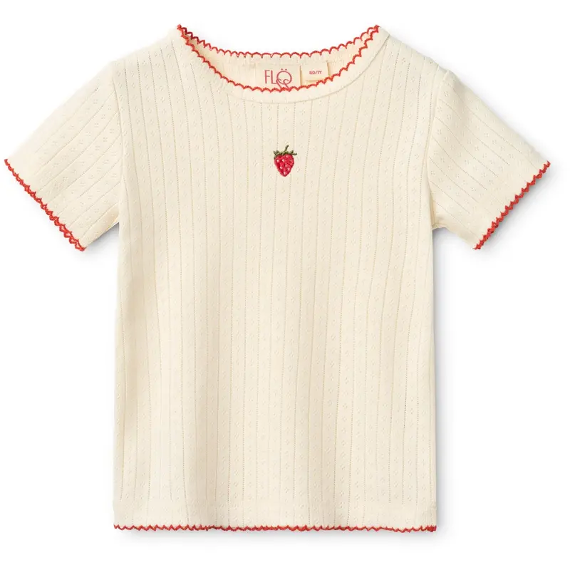 Flöss Gentle Cream Flora Ss Pointelle Blouse 1