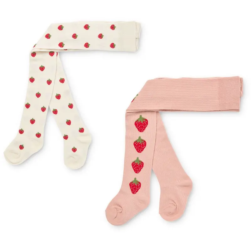 Flöss Pointelle Berry 2-Pack Vera Tights 2-Pack 1