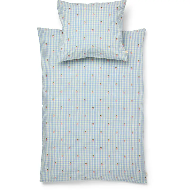 Flöss Sky Berry Gingham Mille Duvet+Pillow 1