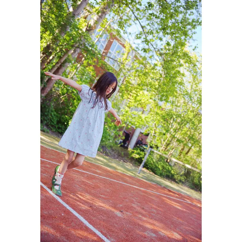 Flöss Sky Berry Gingham Mille Ss Dress 3