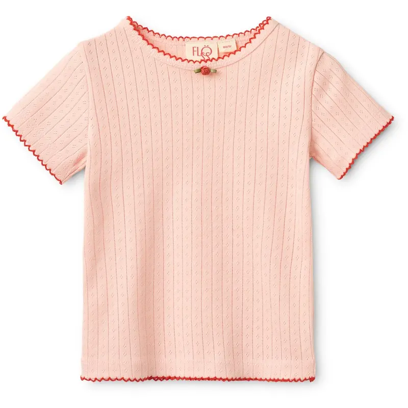 Flöss Soft Rose Liva Ss Pointelle Blouse 1