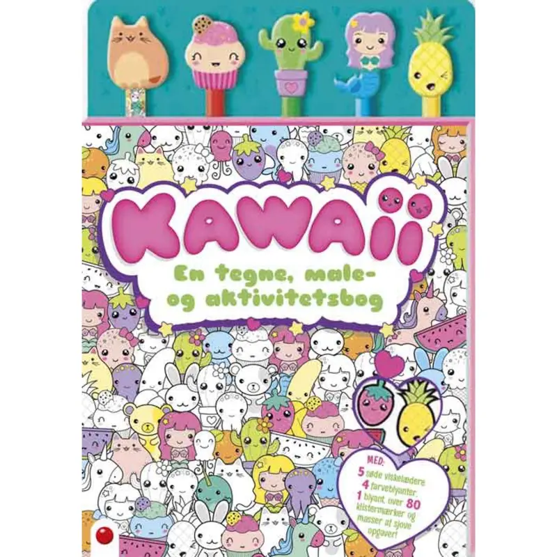 Forlaget Bolden Activity Book Med Blyanter: Kawaii 1