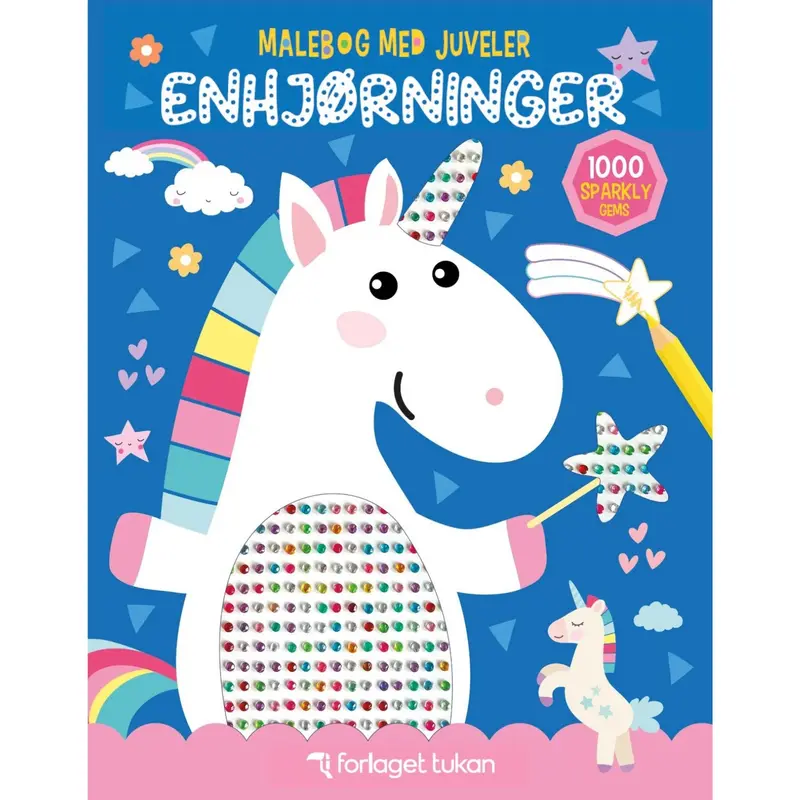 Forlaget Tukan Malebog Med Juveler: Enhjørninger 1