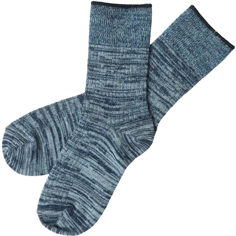 Fub Aqua/Dark Navy 2-Pack Melange Socks 1