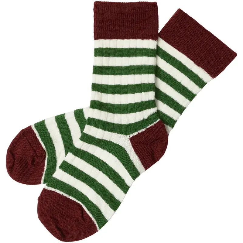 Fub Cranberry/Forrest 2-Pack Classic Stripe Socks 1