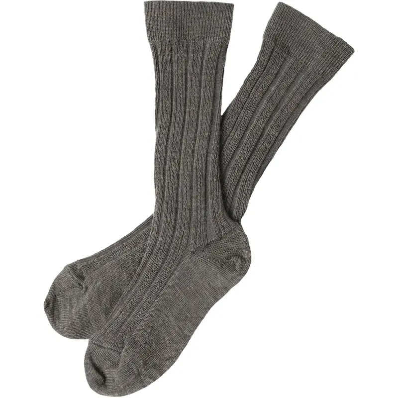Fub Dark Beige Melange 2-Pack Knee Stockings 1