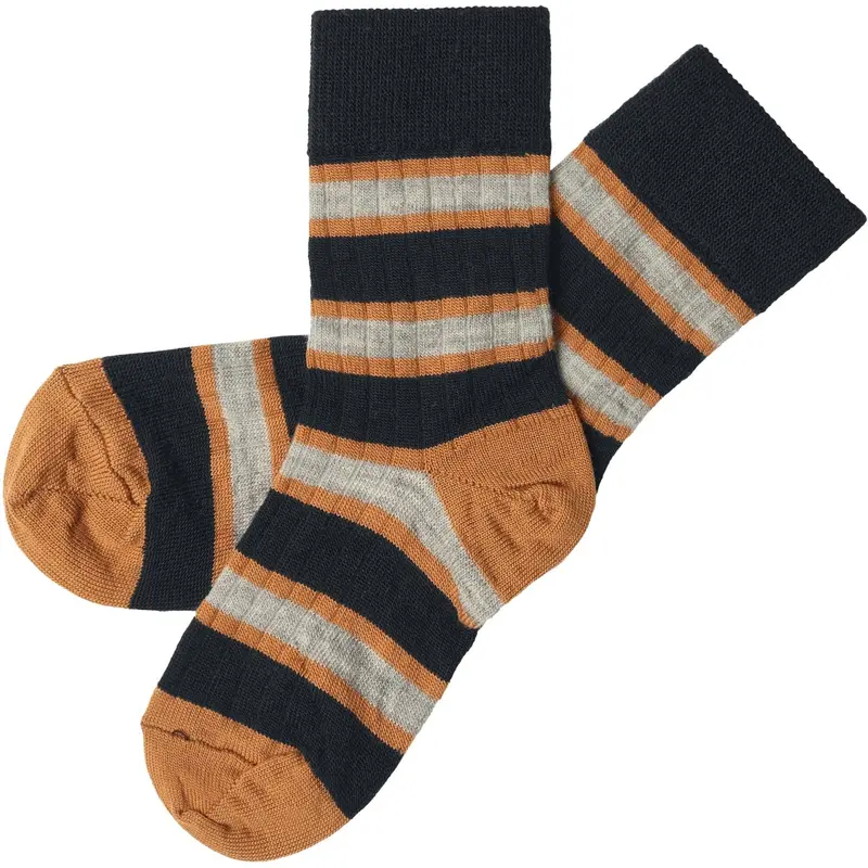 Fub Dark Navy 2-Pack Two-Tone Stripe Socks 1