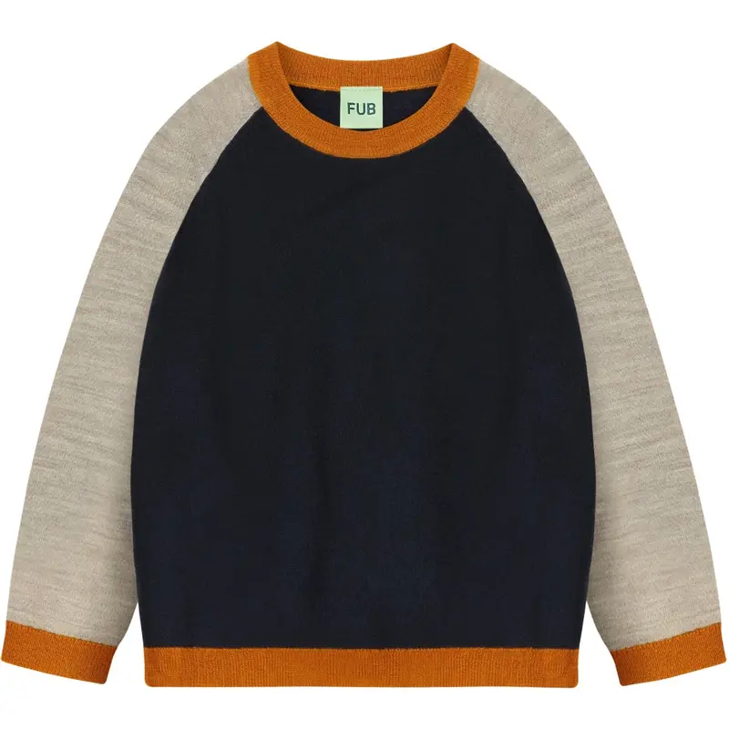Fub Dark Navy Colour Block Blouse 1