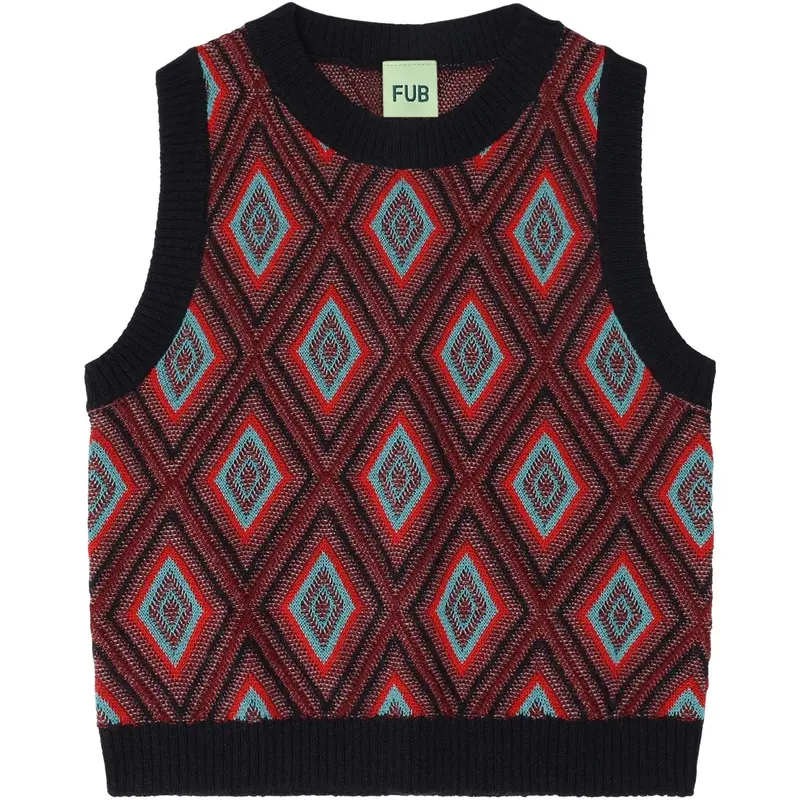 Fub Dark Navy Harlekin Vest 1
