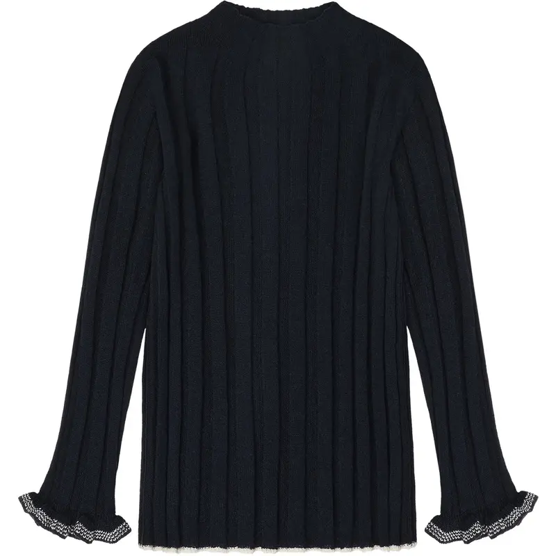 Fub Dark Navy High Neck Blouse 1