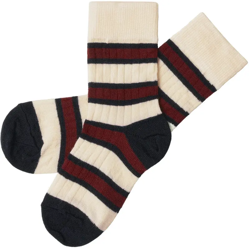 Fub Ecru 2-Pack Two-Tone Stripe Socks 1
