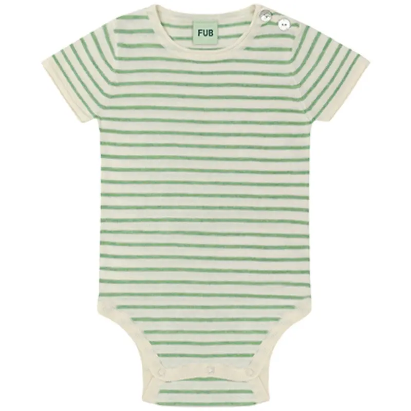 Fub Ecru/Apple Melange Baby Ss Body 1
