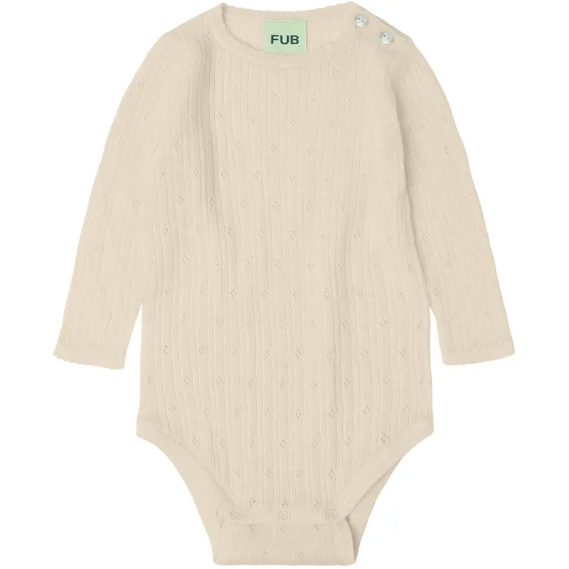 Fub Ecru Baby Pointelle Body 1