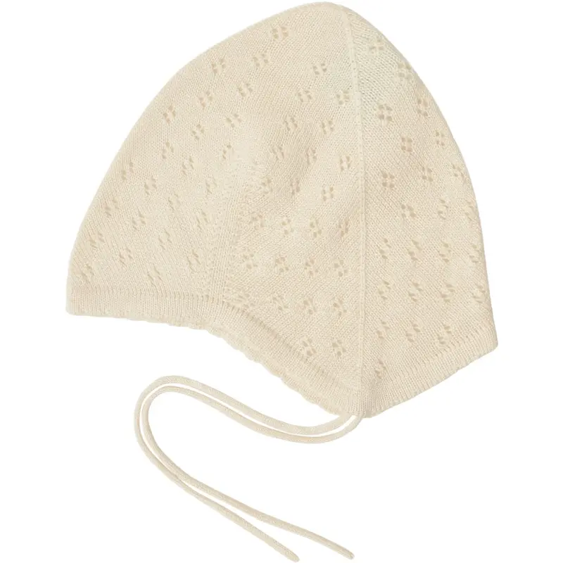 Fub Ecru Baby Pointelle Hat 1