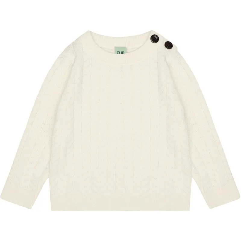 Fub Ecru Baby Zigzag Crew 1
