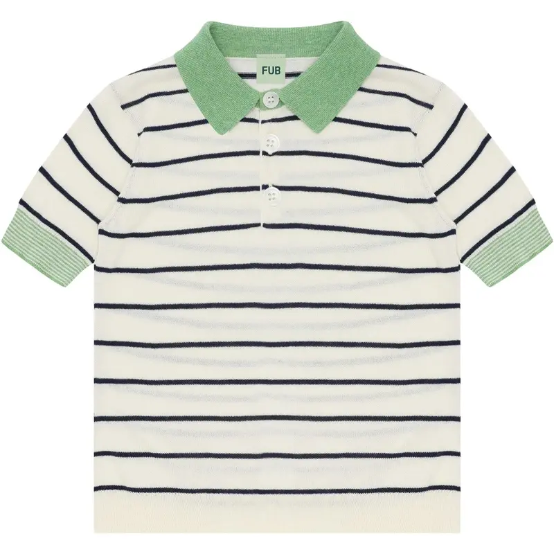 Fub Ecru/Dark Navy Striped Polo 1