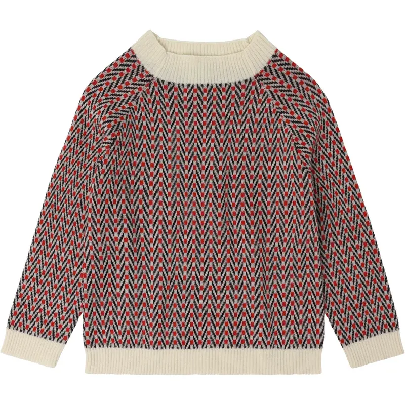 Fub Ecru Herringbone Sweater 1
