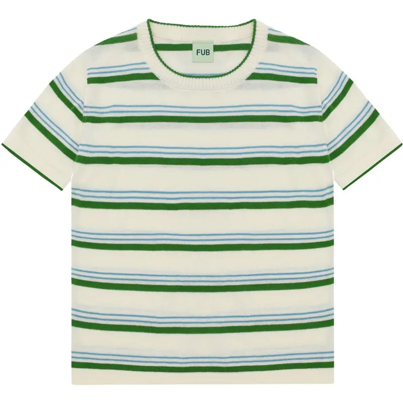 Fub Ecru/Pine Striped T-Shirt 1