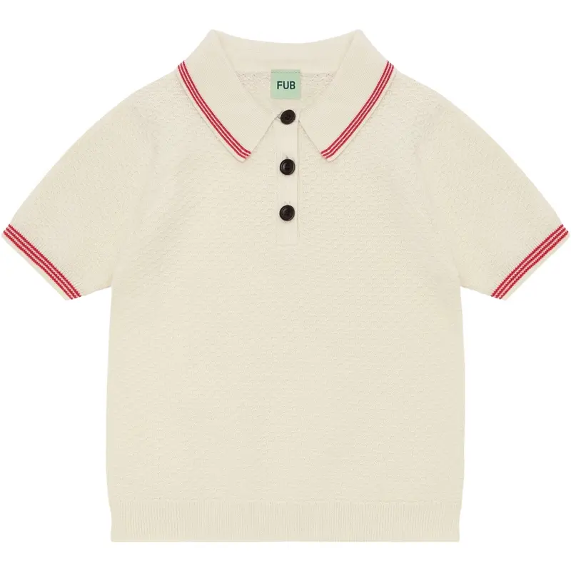 Fub Ecru Pique Polo 1