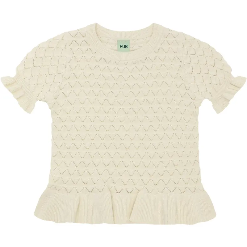 Fub Ecru Pointelle Tee 1