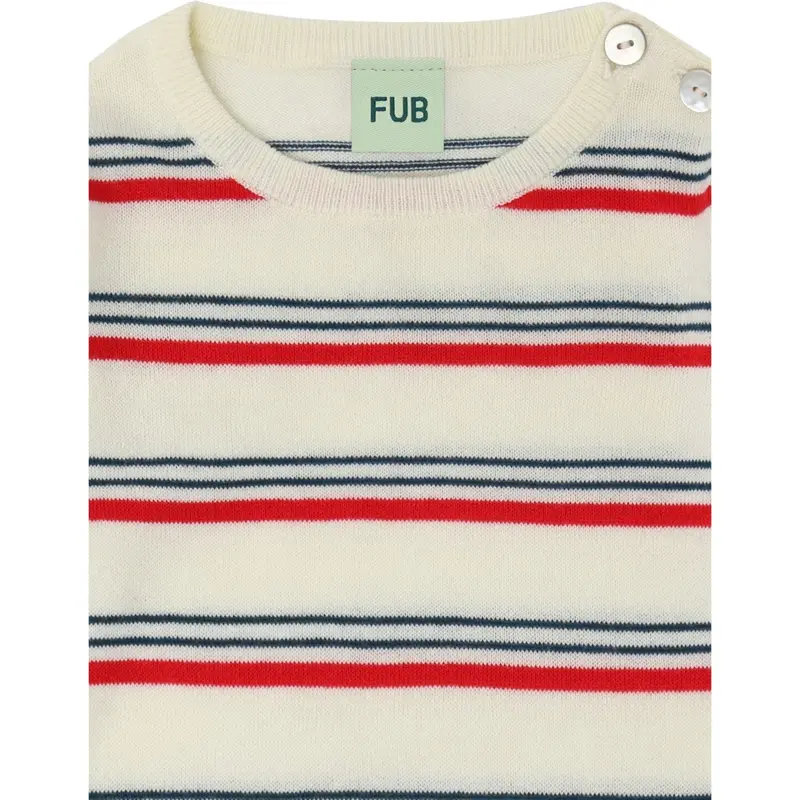 Fub Ecru/Red Baby Ls Body 2