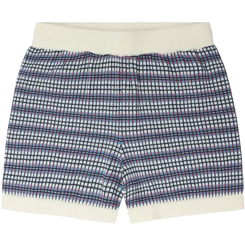 Fub Ecru/Sea Checked Shorts 1