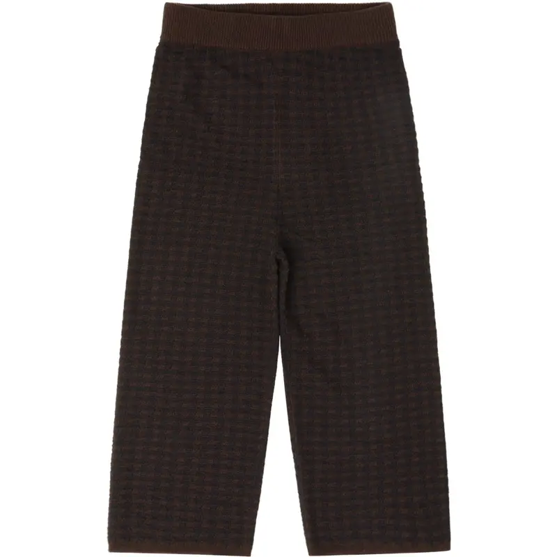 Fub Mocca/Dark Navy Checked Pants 1