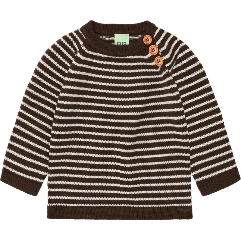 Fub Mocca/Ecru Baby Sweater 1