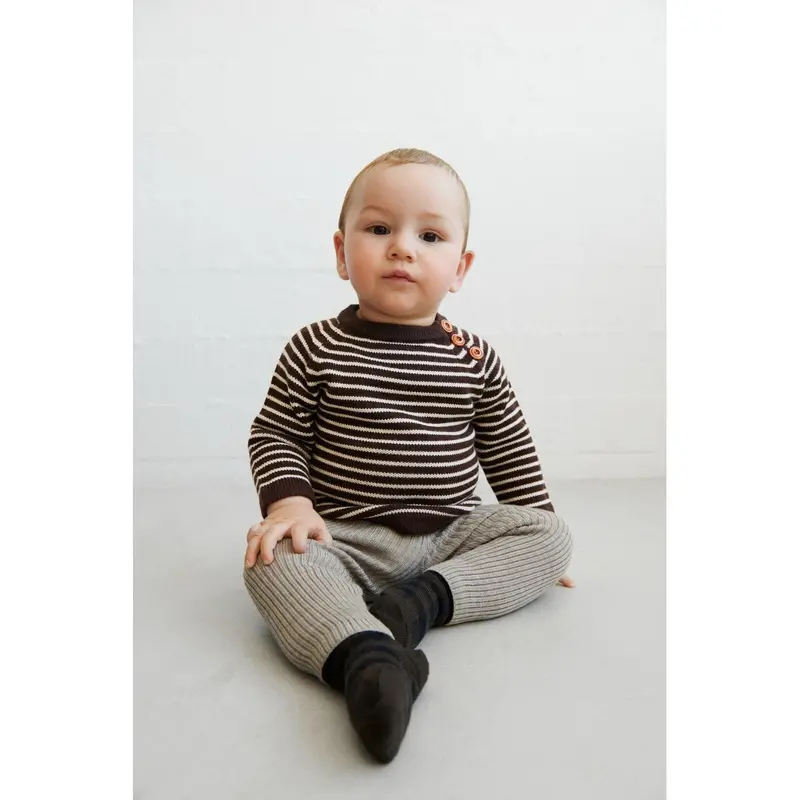 Fub Mocca/Ecru Baby Sweater 2