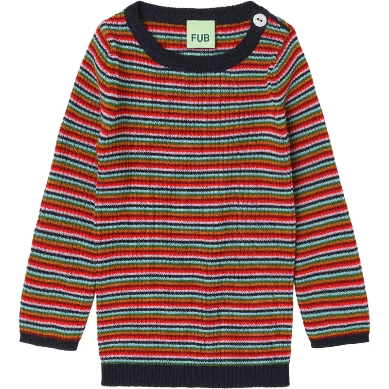 Fub Multi Stripe Baby Rib Blouse 1