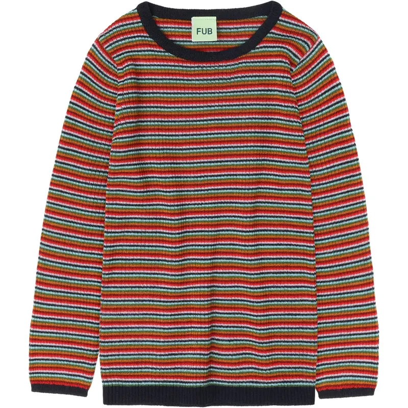 Fub Multi Stripe Rib Blouse 1