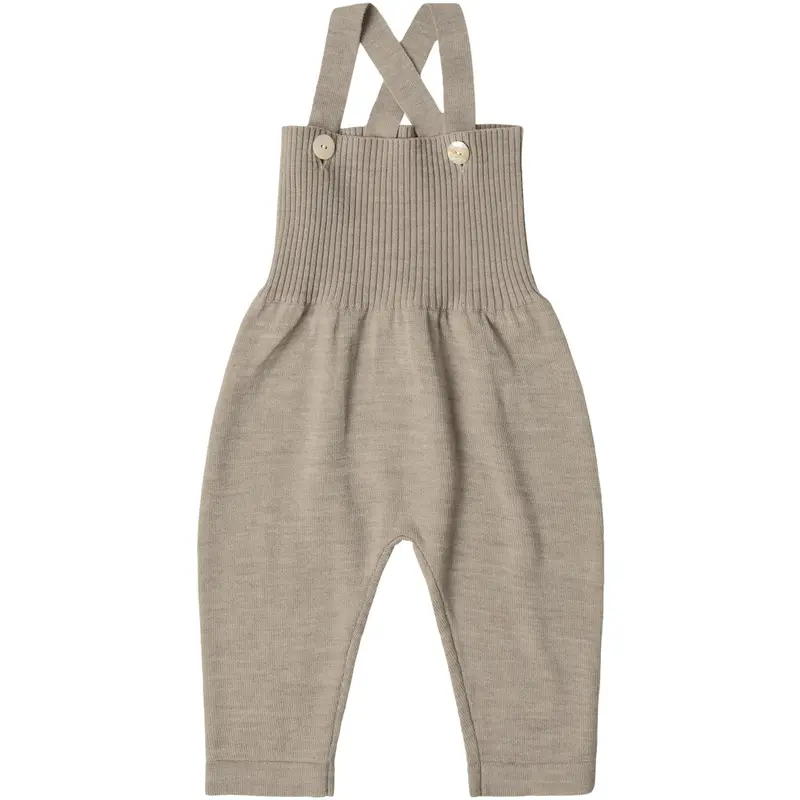 Fub Oat Melange Baby High Waist Overalls 1