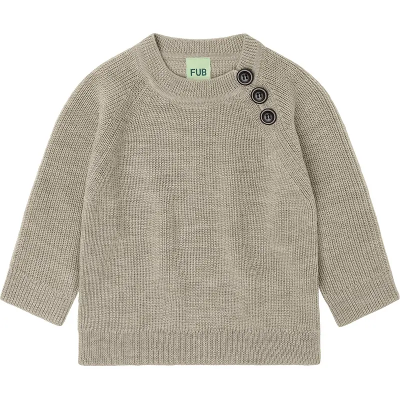 Fub Oat Melange Baby Raglan Sweater 1