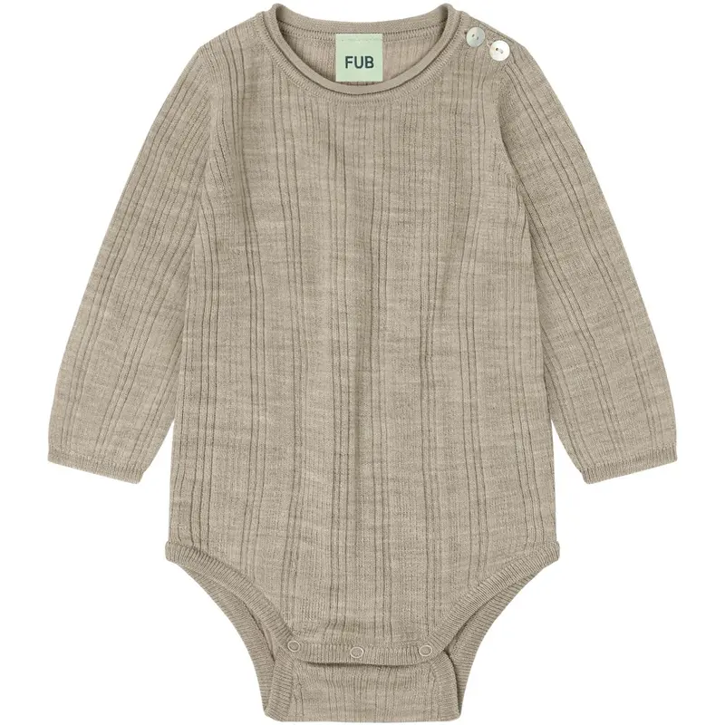 Fub Oat Melange Baby Rib Body 1