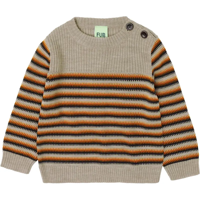 Fub Oat Melange Baby Thin Sweater 1
