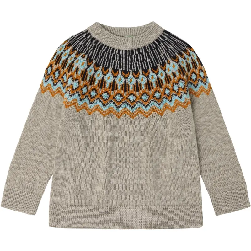 Fub Oat Melange Fair Isle Sweater 1